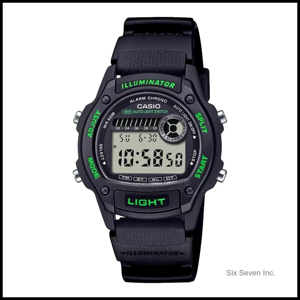 Digital Chronograph Watch LED Backlight Alarm Water Resistant Retro Utility